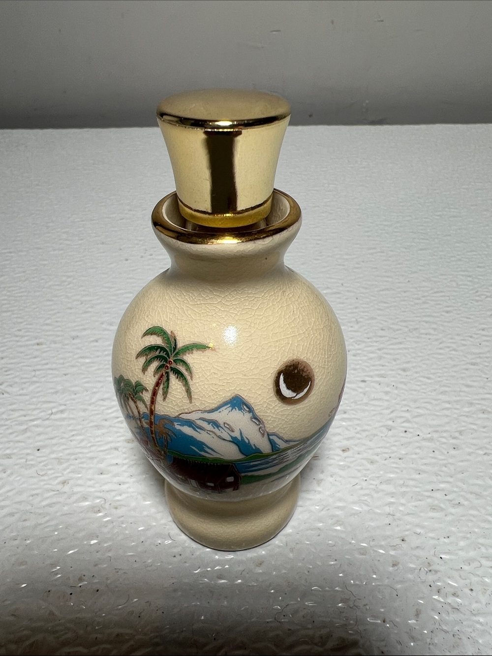 Vintage Kauai Rain Perfume Bottle Hawaiian Classic by Edward Bell Empty